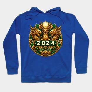 Wooden Gold Green Dragon 2024 No.3 Hoodie